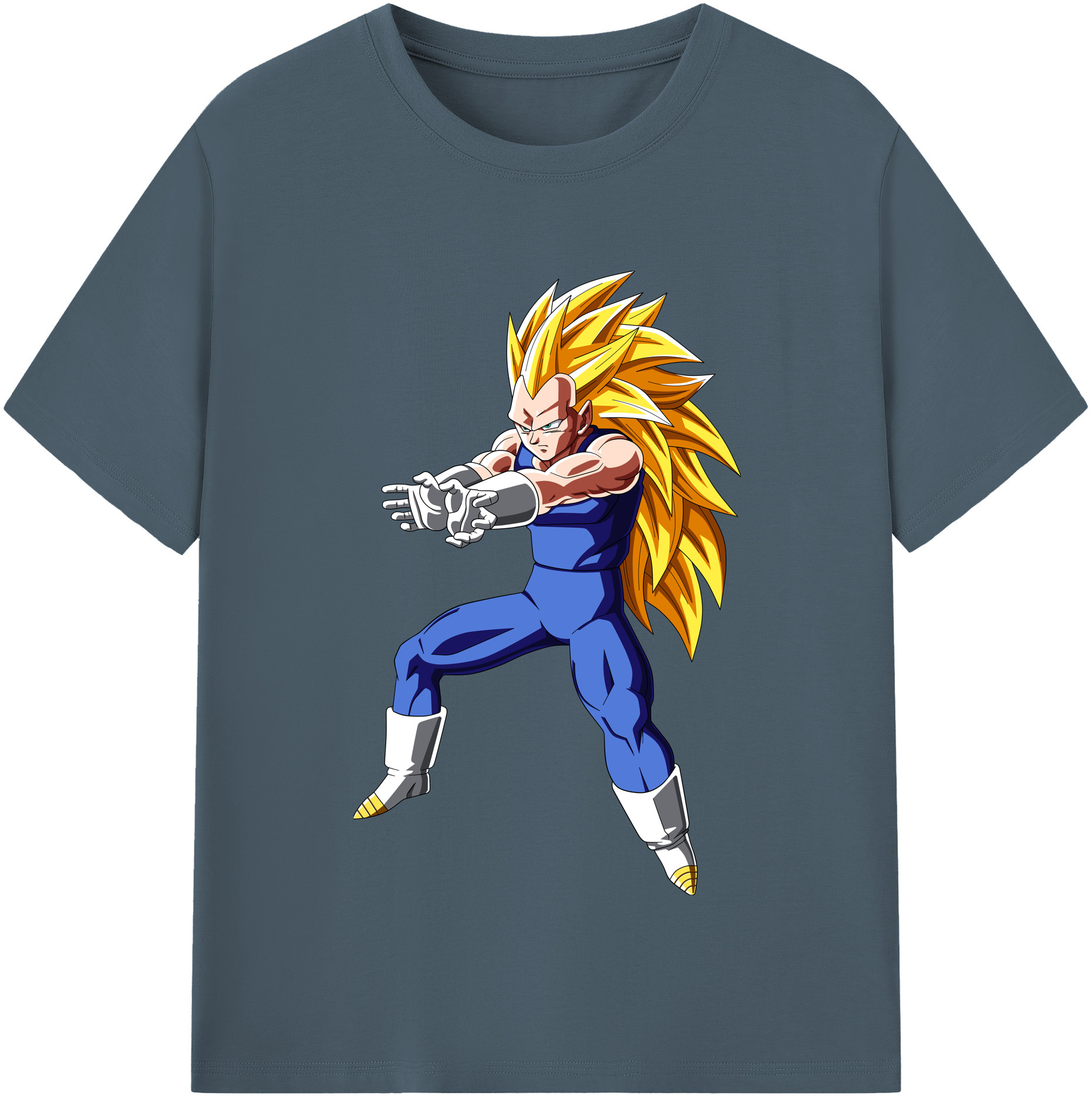 （画像用） ドラゴンボール ベジータ四世（Bejīta Yonsei）DRAGON BALL Vegeta IV 綿100％半袖Tシャツ（フロントプリント）